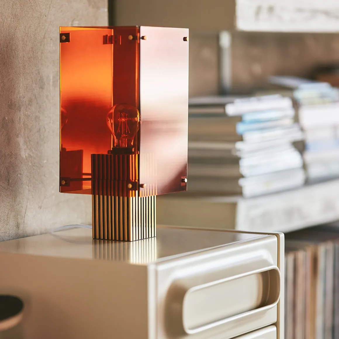 Lampe de table Corner - h 35,5cm - Orange