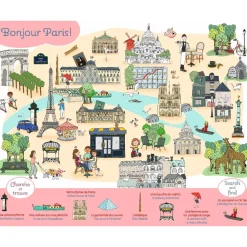 Livre éducatif Paris le Cherche et Trouve - Version Bilingue
