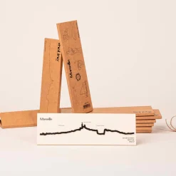 Mini frise décorative Marseille - Noir - 19 cm