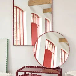 Miroir Arcs Rectangle - 133 x 72 cm - Bordeaux