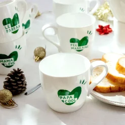 Mug Coeur Mama Love - Vert Sapin