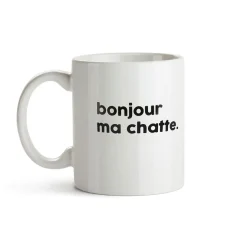 Mug en porcelaine - Bonjour Ma Chatte