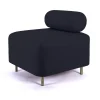 Ottoman Bovari Velours Bleu Nuit Riviera 79