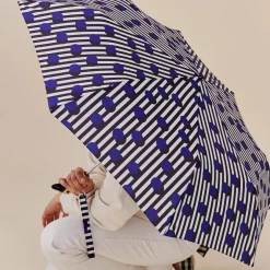 Parapluie à manche Tête de Canard - Polka Stripe