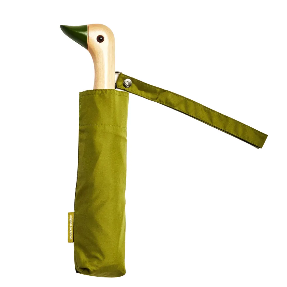 Parapluie à manche Tête de Canard - Olive