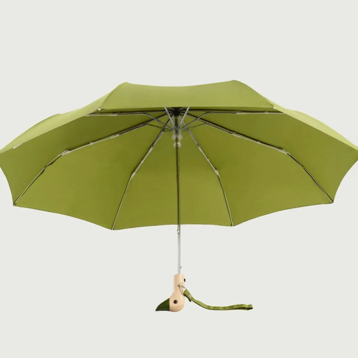 Parapluie à manche Tête de Canard - Olive