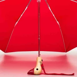Parapluie à manche Tête de Canard - Rouge