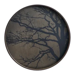 Plateau en bois Black Tree Ø 61 cm - Marron