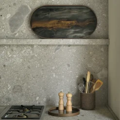 Plateau en verre - Bronze Organic - Oblong - 71 x 36 cm