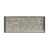 Plateau en verre Fossil Organic - Gris