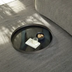 Plateau en verre Graphite Organic - Ø 61 cm