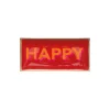 Plateau Rectangle L - Happy - Rouge - 10 x 21 cm