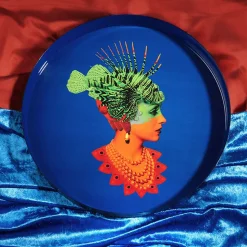 Plateau rond Rascaqueen en fer - Ø 33 cm