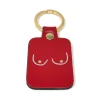 Porte-clés Boobs en cuir - Rouge