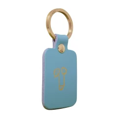 Porte-clés Zizi en cuir - Turquoise