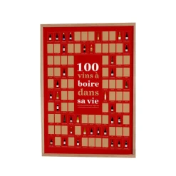 Poster à gratter 100 Vins à Boire dans sa Vie - 50 cm x 70 cm