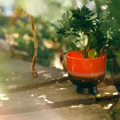 Pot de fleurs retro - Ø 20.5 cm - Rouge Cerise