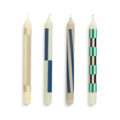 Set de 4 Bougies Pattern - Cream u0026 Dark