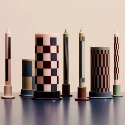 Set de 4 Bougies Pattern - Pink u0026 Blues