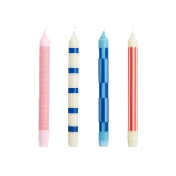 Set de 4 Bougies Rose/Rouge/Bleu