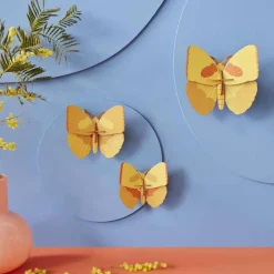 Set De 3 Décorations Murale Yellow Butterflies
