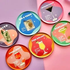 Set de 6 Dessous de Verre Cocktail