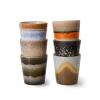 Set de 6 Mugs 70's Elements en céramique
