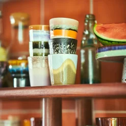 Set de 6 Mugs 70's Elements en céramique