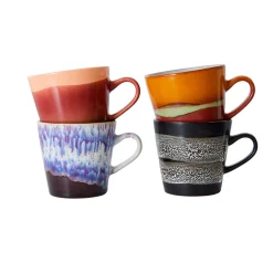 Set de 4 Tasses Americano 70's Friction en céramique