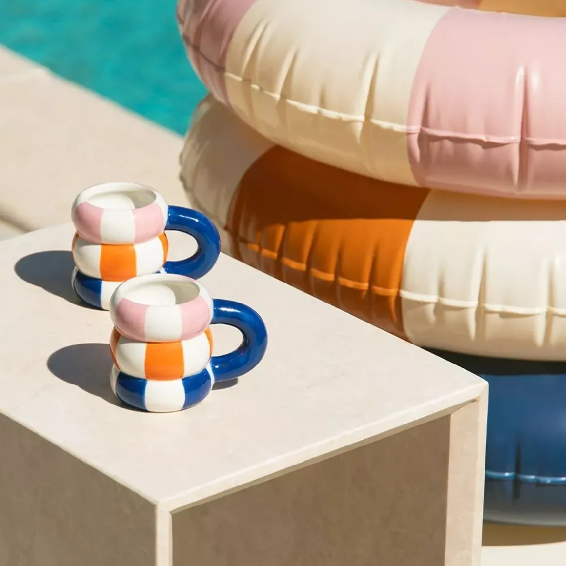 Set de 2 tasses Bouée - Bleu