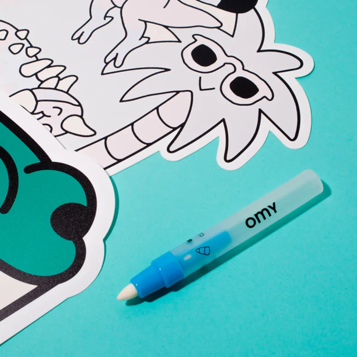 Set de table à colorier Magic Water - Dinos