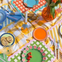 Set de table Biscotti à Rayures - 38 cm x 48 cm - Bleu u0026 Jaune