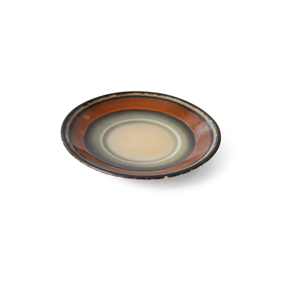 Soucoupe Dark Roast 70's en Céramique - 11.5 cm x 1.8 cm