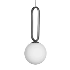 Suspension Cime Argent Globe 20 cm