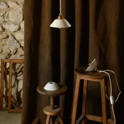 Suspension Pitchoun en Grès Chamotté - Ivoire