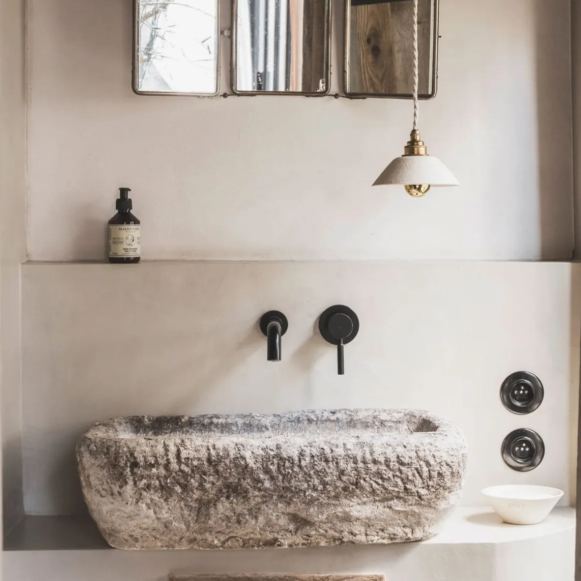 Suspension Pitchoun en Grès Chamotté - Ivoire