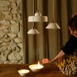 Suspension Ursule en Grès Chamotté - Ivoire