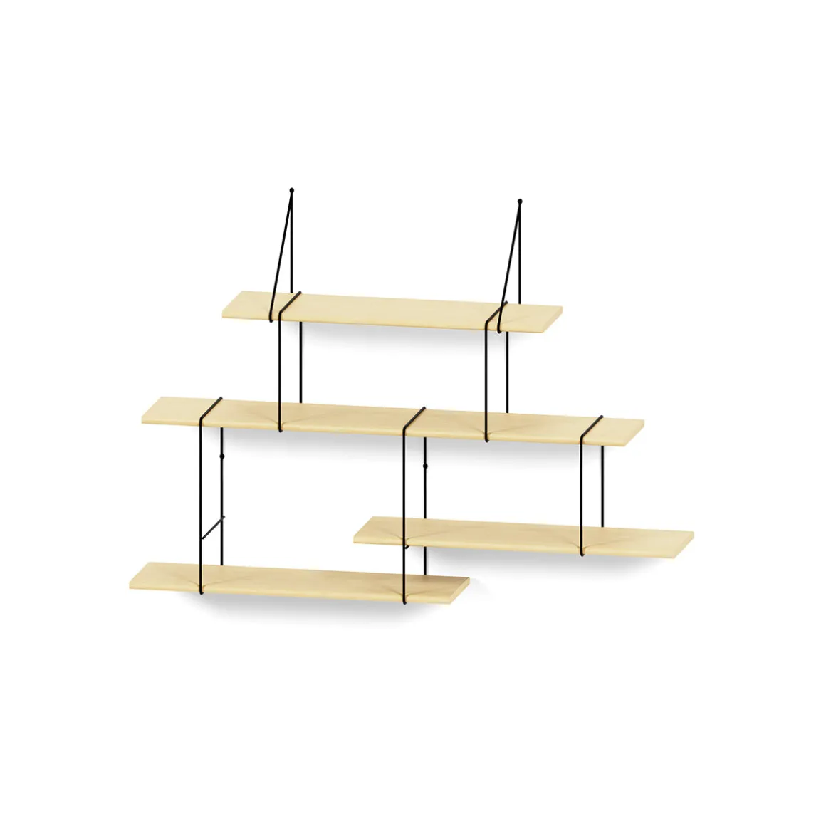 Système d'Étagères Link Set 2 Frêne / Noir