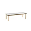Table basse Kofi Chêne Massif u0026 Verre Clair - l 140 x L 50 x h 36 cm