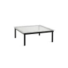 Table basse Kofi Chêne Massif Noir u0026 Verre Roseau Clair - l 100 x L 100 x h 36 cm