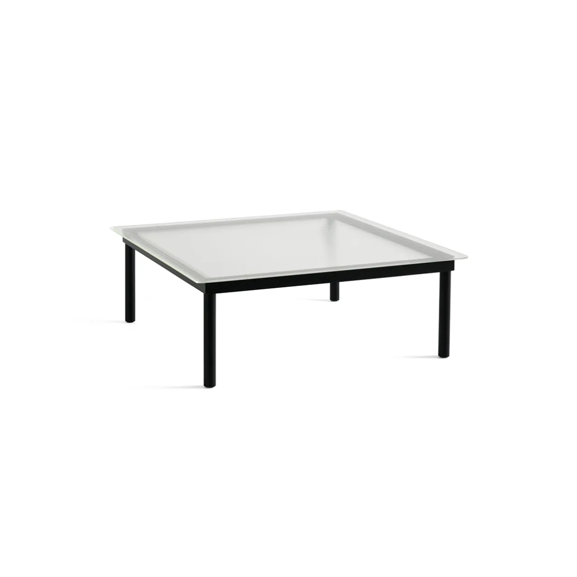 Table basse Kofi Chêne Massif Noir u0026 Verre Roseau Clair - l 100 x L 100 x h 36 cm