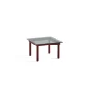 Table basse Kofi Chêne Massif Rouge Grange u0026 Verre Teinté Gris - l 60 x L 60 x h 36 cm