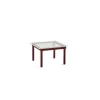 Table basse Kofi Chêne Massif Rouge Grange u0026 Verre Roseau Transparent - l 60 x L 60 x h 36 cm