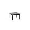Table basse Kofi Chêne Massif Noir u0026 Verre Teinté Gris - l 60 x L 60 x h 36 cm