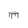 Table basse Kofi Chêne Massif Noir u0026 Verre Clair - l 60 x L 60 x h 36 cm