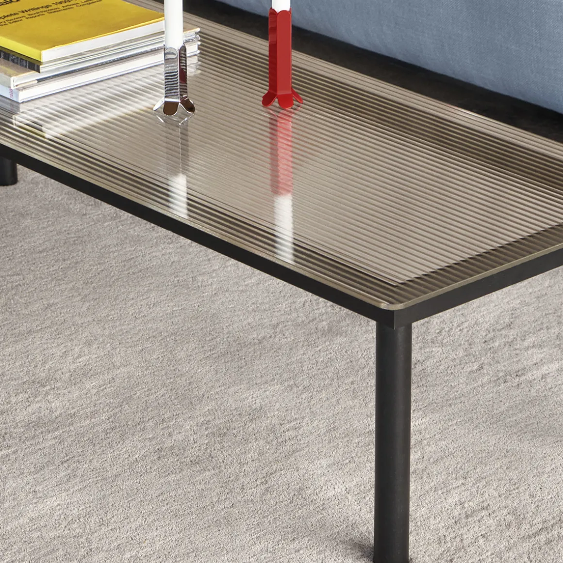 Table basse Kofi Chêne Massif Noir u0026 Verre Clair - l 60 x L 60 x h 36 cm