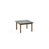 Table basse Kofi Noyer Massif u0026 Verre Teinté Gris - l 60 x L 60 x h 36 cm