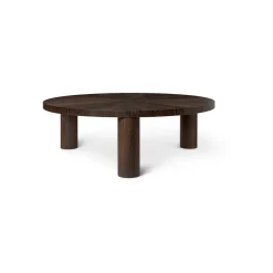 Table basse Post Coffee en Chêne fumé - Ø 100 x H 33 cm