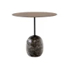 Table d'appoint Lato LN9 Noyer / Marbre Emparador - Ø 50 cm