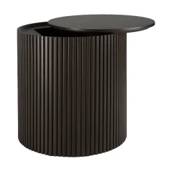Table d'appoint ronde Roller Max en acajou - Marron